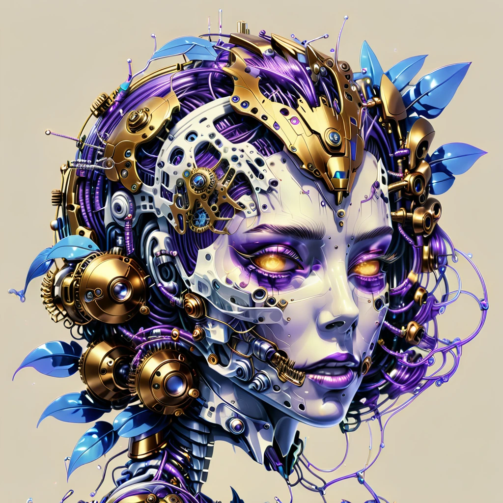 top-quality、masterpiece、超A high resolution、(Photorealsitic:1.4)、((a beauty girl:1.6)), 1 full-body cyborg girl、sixteen years old、NOhumans、((The skin part is only the face)), Luminous Eyes、((Lots of split metal chest protectors)), Metal Robot、((The whole body is the body of a combat robot))、((Body parts are robot parts:1.8))、((The internal mechanisms of the chest are exposed)), ((Mechanical chest armor with LED indicators and meters)), Robot arms and legs、((Exposed metal skeleton of the abdomen))、Metal skeleton of the cervical region、Under repair、destroyed body、Metal Mechanical Bra、Full Body Metal Skin、Metal bodysuit、Metal scales covering the whole body、body made of metal、Whole body metal、a beauty girl、prosthetic hand、artificial leg、Full body cyborg、Exposed metal skeleton、Asian Beauty、cyberpunked、steampunc、Inside the futuristic space battleship、laboratory、Complex 3d rendering beautiful porcelain profile ultra detailed female type android face、dark brown hair、glowy skin、((super realistic details))、portlate、globalillumination、Shadow、octan render、metals、Details of complex ornaments、Japan details、highly intricate detail、Realistic light、CGSoation Trends、a purple eye、radiant eyes、Facing the camera、neon detailechanical limbs、blood vessels connected to tubeechanical vertebrae attached to the back、mechanical cervical attaching to neck、sitting on、Wires and cables connecting to the head、Gundam、Small LED lamp、masterpiece、 Metal Robot、body made of metal、Whole body metal、prosthetic hand、artificial leg、Full body cyborg、Exposed metal skeleton、Asian Beauty、cyberpunked、steampunc、Futuristic cities、laboratory、Complex 3d rendering beautiful porcelain profile super detailed female android face、cyborgs、roboticparts、150mm、beautiful studio soft light、Rim Lights、vibrant detail、luxuriouscyberpunk、Ren Hao、surrealistic、Anatomical、face muscles、cable electric wireicrochips、elegent、beatiful backgrounds、octan render、HR Giger Style、8K、top-quality、masterpiece、illustratio、extremely delicat