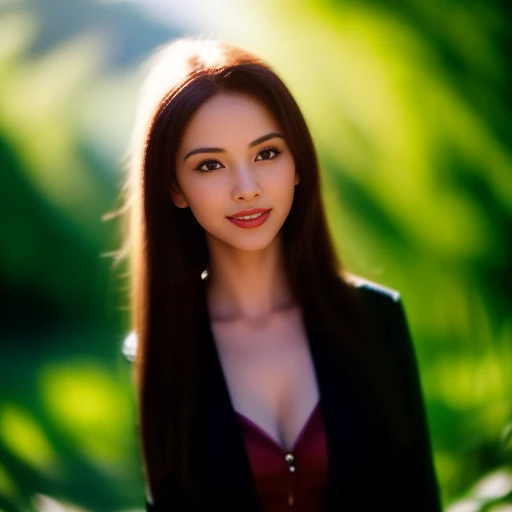 8K images, Shot with a high quality Fuji 45 camera..,000,Raw Photos 45,000,000 pixels,Warm light,) best quality, Masterpiece:1.2), (realistic, photo-realistic:1.37), very detailed,
1 woman,cute, Dark makeup, beauty salon ,) Actions in various postures, alone, red flower, Among nature and in the countryside ,) Beautifully detailed sky,at night, Chest 34 inches", charming smile, wide aperture, Warm light, professional lighting, Sony A7R4, 50 mm sitting lens. ,Beautifully detailed eyes,(Dark green tight leather suit,) Long hair floats up:1.2),floating hair
