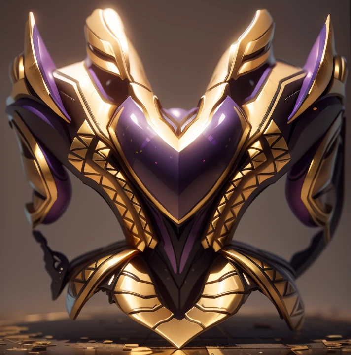 The color changes to gold and purple，Some gold and purple（Ensure its layering and armor texture，There are a lot of mechanical textures，Gold as the main color，Purple as a secondary hue，To experience the interweaving of gold in the chest）