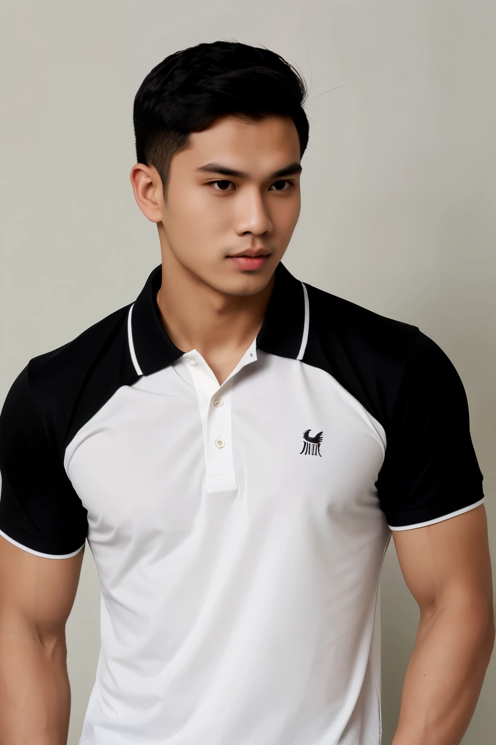 a picture of Handsome MELAYU Malaysia Men ,wear Black plain polo shirt, Style , Studio Background
((best quality)), ((masterpiece)), (detailed), perfect face,