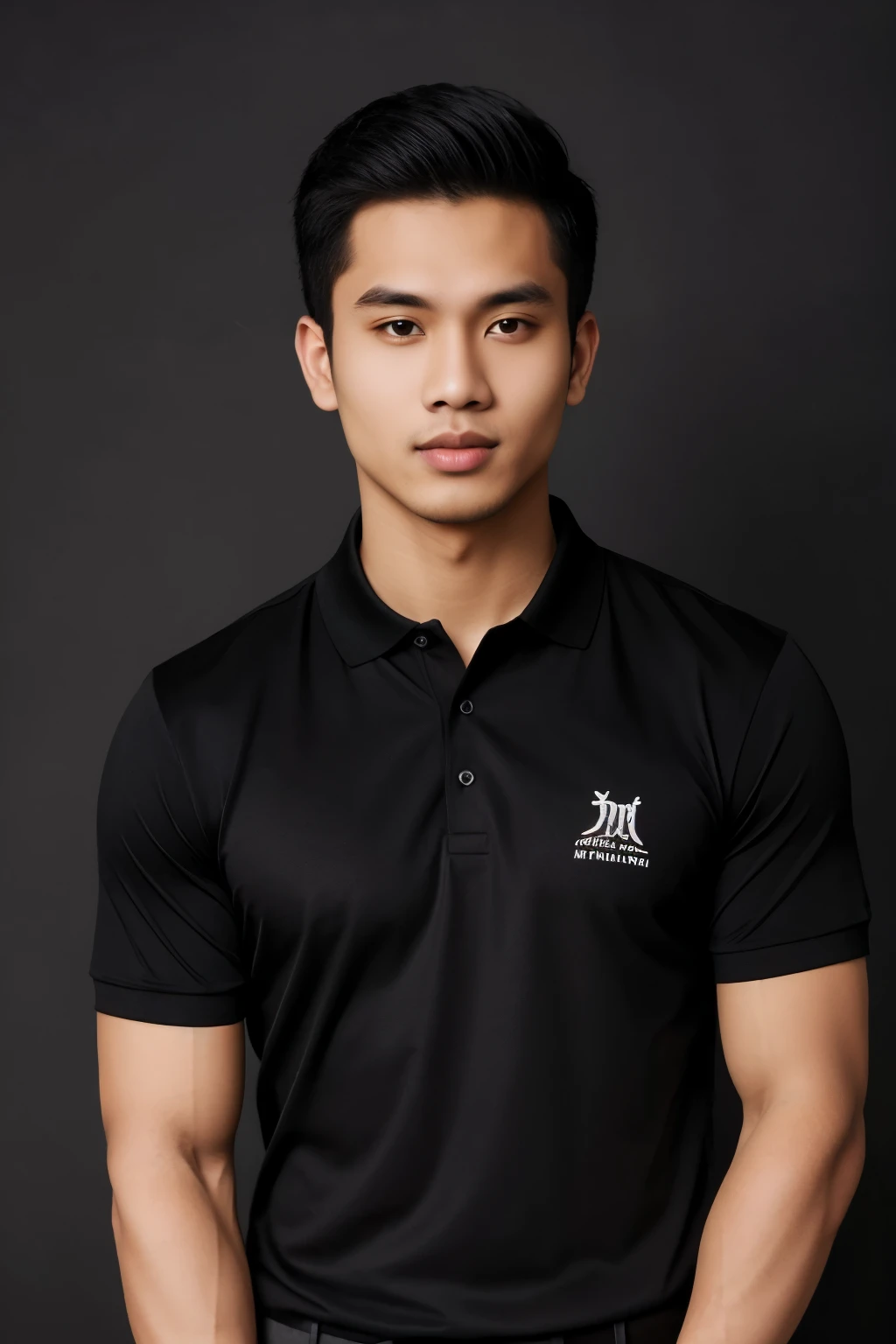a picture of Handsome MELAYU Malaysia Men ,wear Black plain polo shirt, Style , Studio Background
((best quality)), ((masterpiece)), (detailed), perfect face,