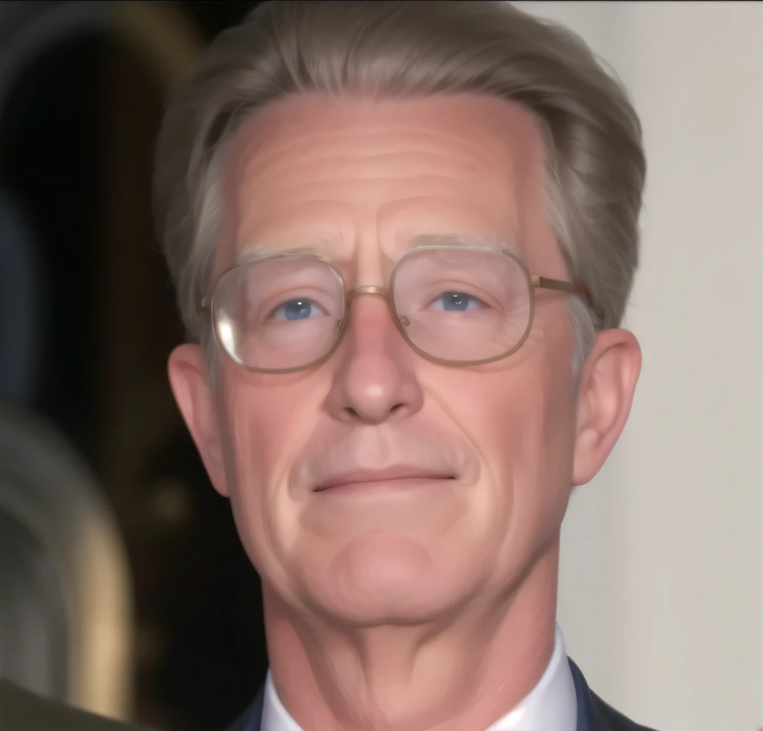 Hombre, king of Belgium looking forward ,he is 90 years old, tiene gafas