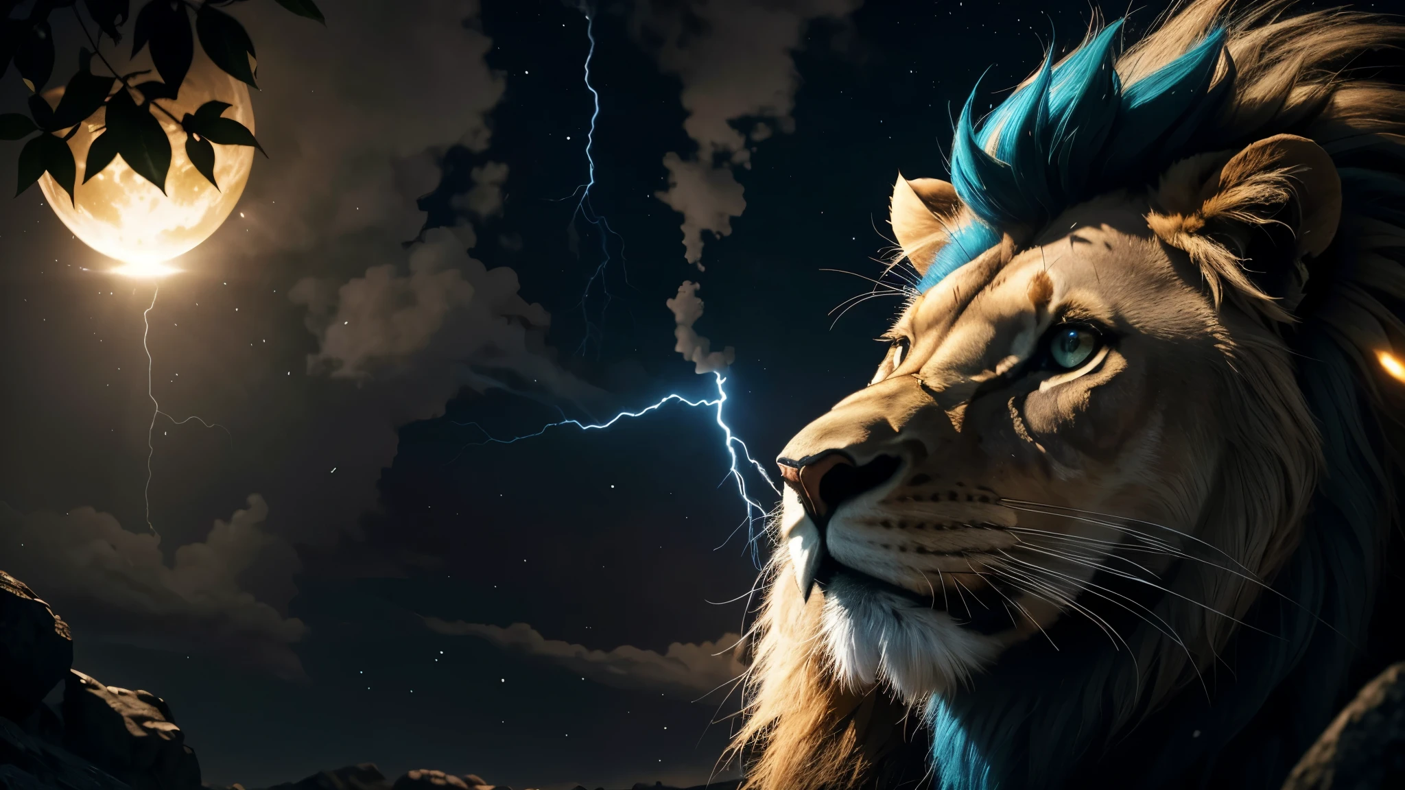 Lion, Divine Lion, naturais, Parafusos Azuis, Thunder Azul, fogo azul, Realistic fogo azul, thunder realistas, Electrical Screws, realista detalhado 8k, Detailed Realistic 16k, Detailed realistic lion, Detailed thunder realistas, fogo azul Realistic 8K, Stars, Star Light, Sun Light, Cores fotorrealista 8K, Cores Detalhadas 8K, Nitidez fotorrealista 8K, Fotorrealismo ULTRAHD, Divine fogo azul, thunder Azuis Elétricos Divinos, Sombras fotorrealistas 8K, Textura fotorrealista, Natureza, heavens, celestial, sky night, beauty sky, Noite, majestoso, majestoso Lion, majestoso Sky, Naturalmente Elegante, thunder, Sky thunder, Divine Thunder, Linda, dourado, luz das estrelas, Parafusos Celestiais, Eletricidade Azul, Parafusos Azuis, Rendering, fotorrealista, UltraHigh definition, 4k, texturasdetalhadas, Thunder, sombras detalhadas, cores detalhadas, Natureza Linda, Grande Divino, contraste detalhado, Contraste realista, high resolution, cores detalhadas, fogo, eletricidade, divina criatura, 8K, Realista detalhado, 16k, 8K, High definition, contraste detalhado, Contraste realista, high resolution, cores detalhadas, fogo, eletricidade, divina criatura, 8K, Realista detalhado, elegante,