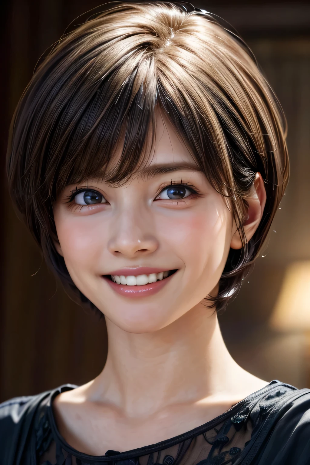 (masterpiece:1.3), ( best quality: 1.4), 
cinematic lighting, 
(1boy), beautiful face, (realistic face), 
beautiful hairstyle, (short hair :1.5),
realistic eyes, beautiful detailed eyes, 
(realistic skin), beautiful skin, 
(blouse), 
absurdres, attractive, 
ultra high res, ultra realistic, highly detailed, 
golden ratio, uchidayuki, big smiling, teeth out, 

