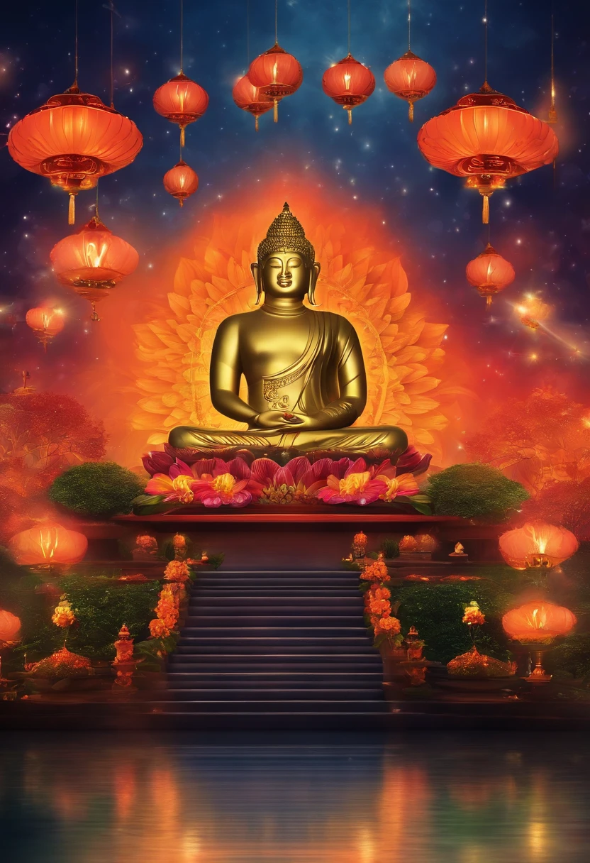 Happy vesak day greeting cards like masterpiece