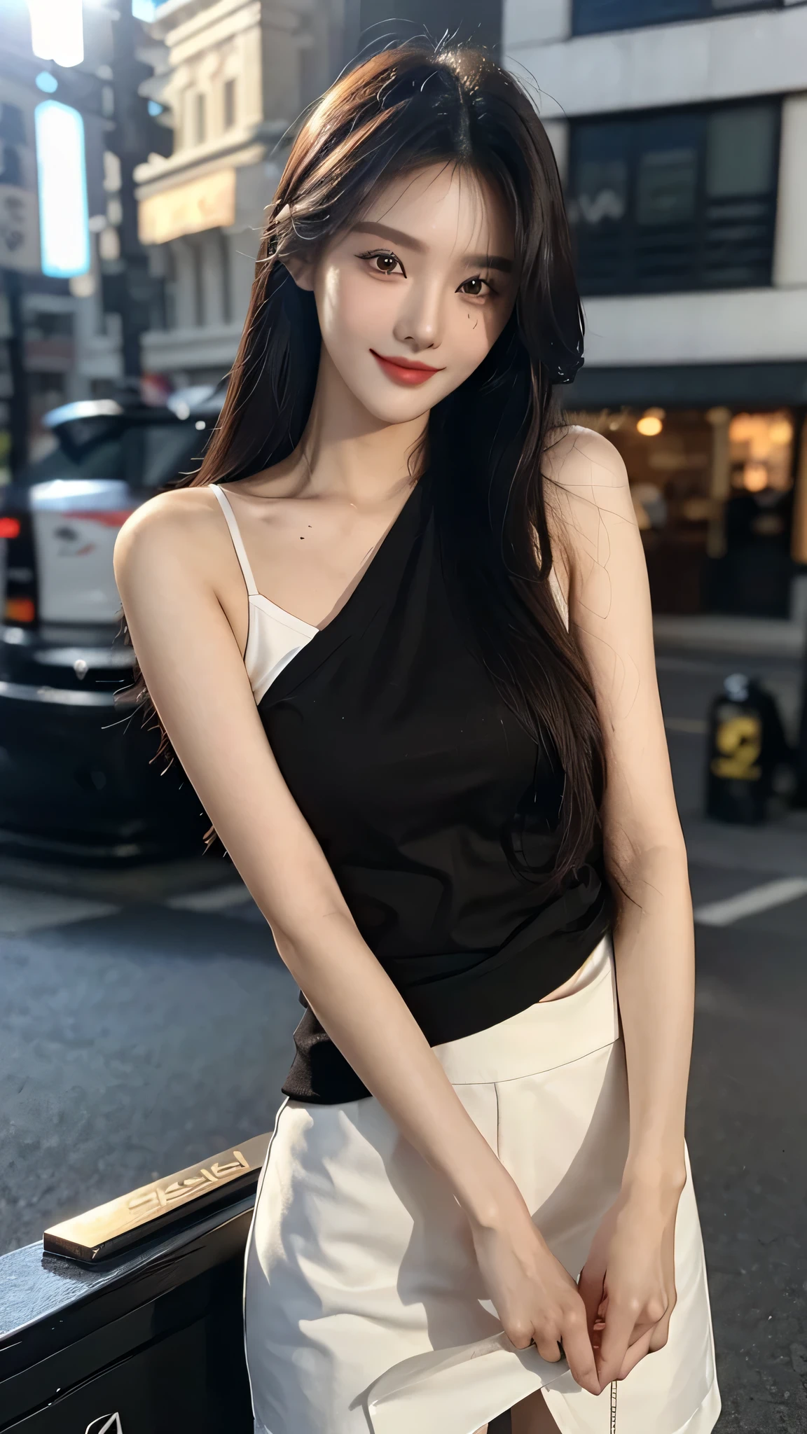 masterpiece、top-quality)、1 beutiful girl、in the villa , ((Wearing black sunglasses )), (Detailed beautiful eyes), ((Detailed skin)) , ((Detailed medium hair)), Walk around the store、((Boyish Brown Medium Hair))、((Smaller face))、((Neutral face))、((Light brown eyes))、((Korean Girl))、((18year old))、((cool lady))、((A shy smile on his face))、((Korean Makeup))、((elongated and sharp eyes))、((Happy dating))、((boyish))、on the wvilla), ((CG rendering)), ((Blurred background)), ((16K)), ((Very detailed)), ((wallpaper)), ((depth of field)), ((movie light)), (( Ray tracing)).