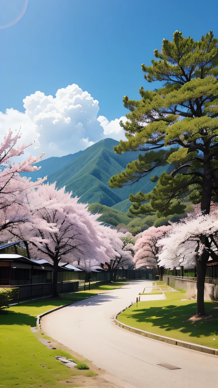 Kamisuwa Tateishicho, Suwa City, Nagano Prefecture park, sakura tree.