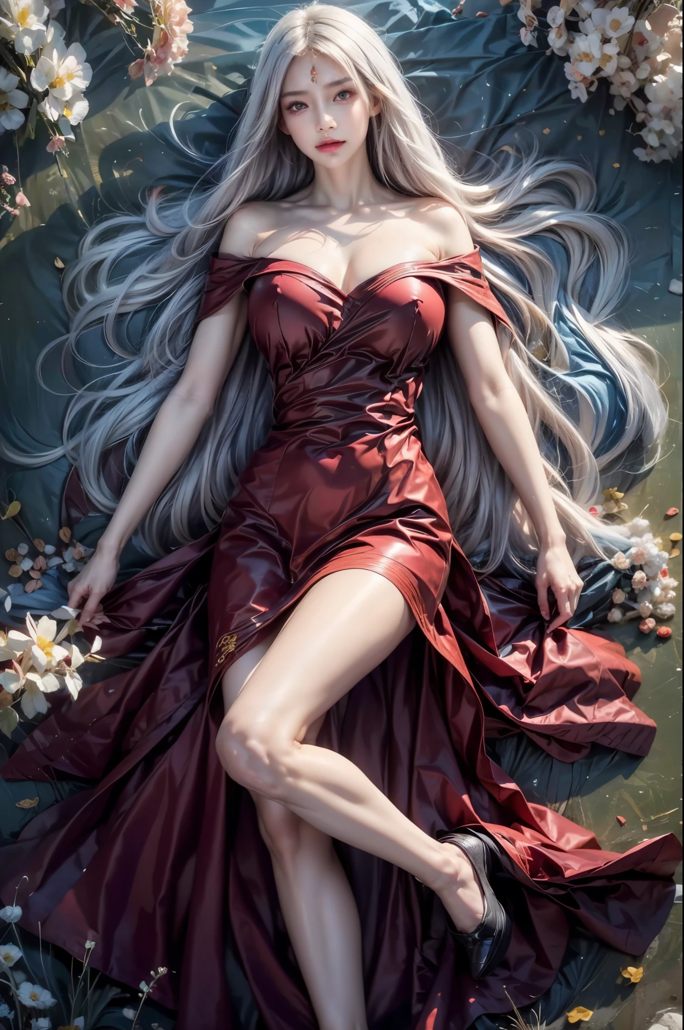 realistic, 1gril, per HD, 12k, wearing Allstars shoes, slim body, rather big body, six pack body, big round breasts, no clothes, beautiful breasts, looking at the camera, sitting on the sofa, long black hair, facial details, detailed person, body details, clothing details, hair details, body details, body details, breast details, vagina details, clothes, eye details, sweat details, water details, pose (knees bent and legs wide apart) whole body
