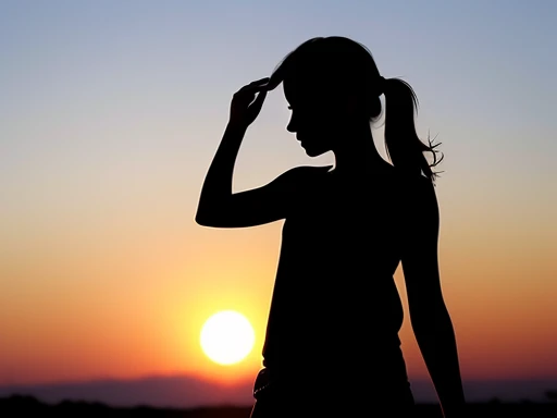 Cool and beautiful girl silhouette