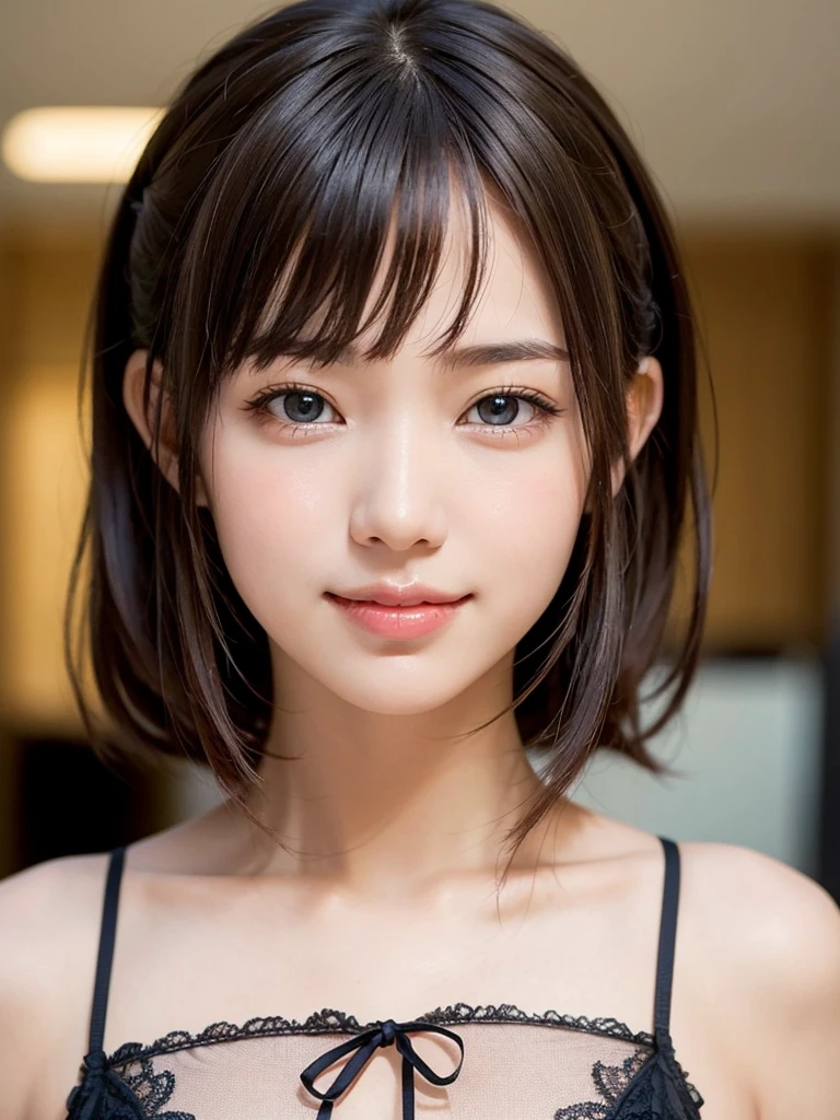 brightexpression、photorealistic stick:1.32、highest quality、超A high resolution、Photos of the most beautiful Japan girls、cute and beautiful face details、small face、(Pueros face_V1:0.008)、Beautiful bangs、14 years old、Brilliant white skin、hair gets tangled in face、Bangs that reach down to the face、bangs、hair between eyes、super long hair、charming brown silky hair、bright、Clear light blue eyes shine charmingly、ample breasts、Dynamic poses highest quality、disorganized、((the cutest girl in the world))、Japanese、14 years oldの女の子、Cafe、((lace dress:1.3))、(half up hair:1.3)、(tie with a thin ribbon)、nice and cute、innocent smile、nice smile、cleavage、(big breasts:1.3)、ponytail、brown hair、thin waist、detailed beautiful eyes、face forward、Upper body、close up of face、Front view、