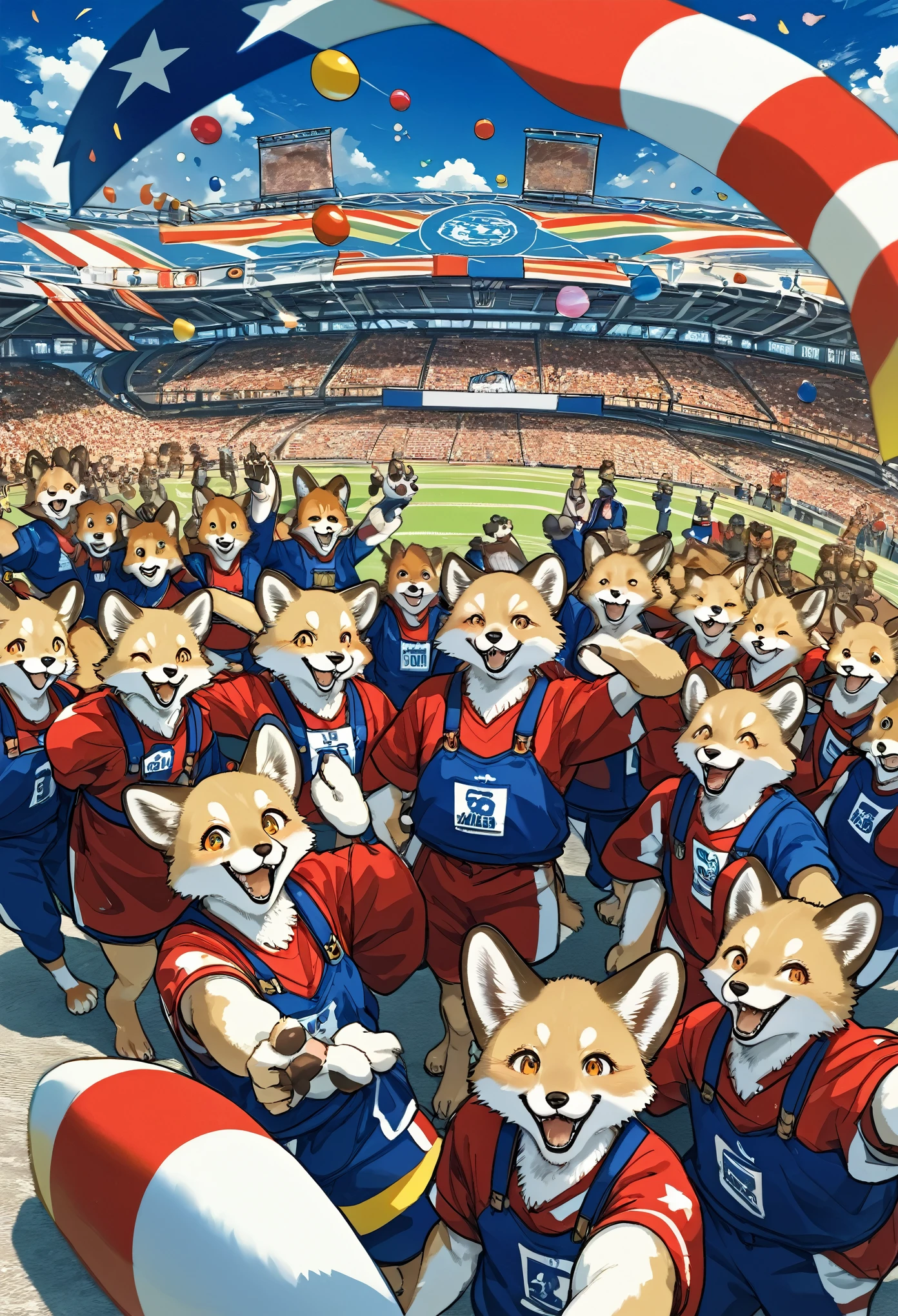 super high resolution, detailed background, World Heritage Site, 6+boys, 6+girls, Happy, joyful, absurdres(Photos of solo travelers)(kemono, furry anthro),