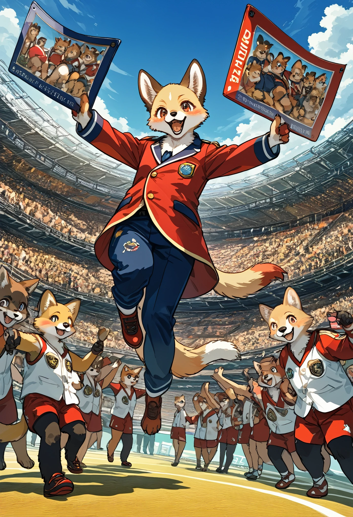 super high resolution, detailed background, World Heritage Site, 6+boys, 6+girls, Happy, joyful, absurdres(Photos of solo travelers)(kemono, furry anthro),