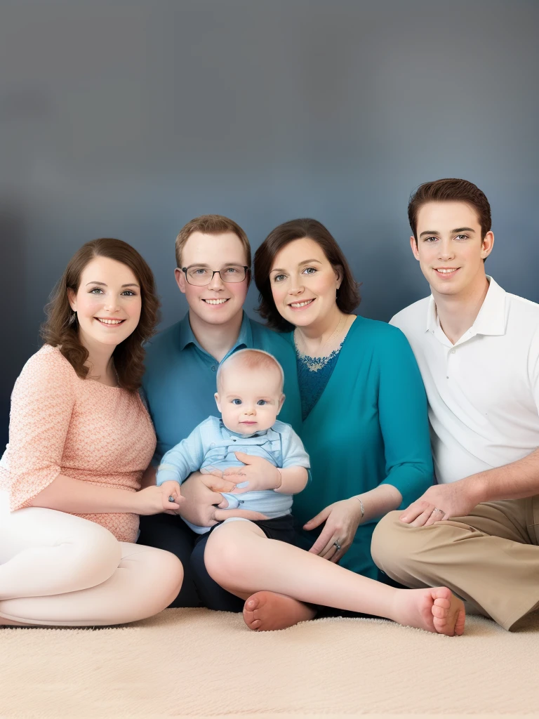 Full family picture A bit chubby gramdfather and grandmother and three beautiful womans and three handsome men and a 5 boy and a 4 years boy a9 years boy photos