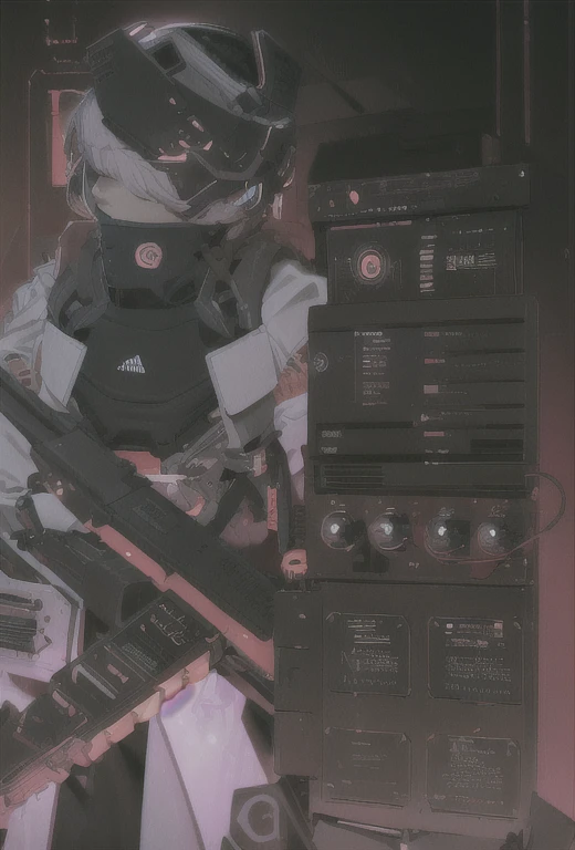 ((La mejor calidad)), ((obra maestra)), (muy detallado:1.3), ..............3D, Beautiful (cyberpunk:1.3) Mujer hacker, peinado corto,pelo corto, Volver al visor, cabello grueso, Terminal de ordenador operativo, Pantalla montada en la cabeza, computer server, Pantalla LCD, fiber optic cable, Logotipo de la empresa, HDR (High Dymanic Range), Trazado de rayos, NVIDIA RTX, Super resolution, Irreal 5, Subsoil Scatter, Textura PBR, Post-procesamiento, Anisotropic filtering, profundidad de campo, maximum sharpness and sharpness, Texturas multicapa, Albedo y Highlight Maps, Sombreado de superficies, Accurate simulation of light-material interactions, proporciones perfectas, Renderizado de octanaje, duotone lighting, ISO bajo, balance de blancos, Regla de los tercios, amplia apertura, 8K RAW, efficient sub-pixels, sub-pixel convolution, glow particles, dynamic  pose