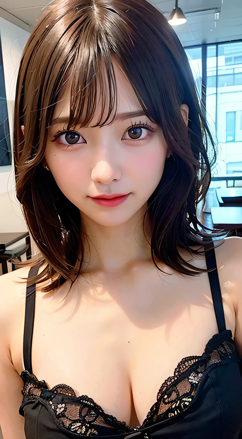 (8k, RAW Photos:1.2),Detailed face and eyes,最high quality, 超A high resolution, Very detailed ,Intricate details ,Tabletop ,pretty girl , Soft cinematic light, Hyper Detail,Sharp focus, high quality,Brown hair, Short hair with bangs, outside, mini skirt, panties, Peeking from below, bra