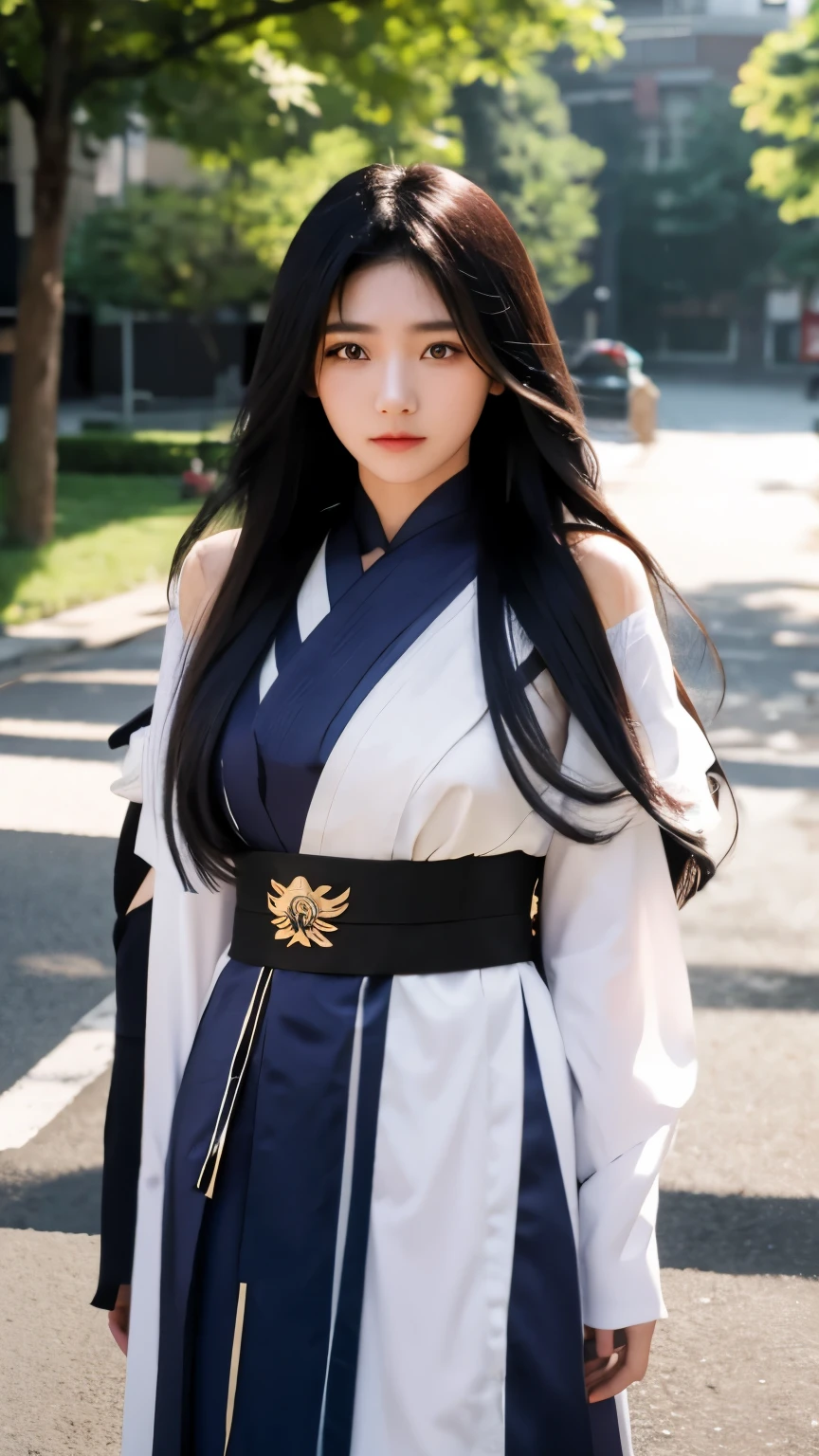 1girl, long hair, Raiden cosplay, genshin impact