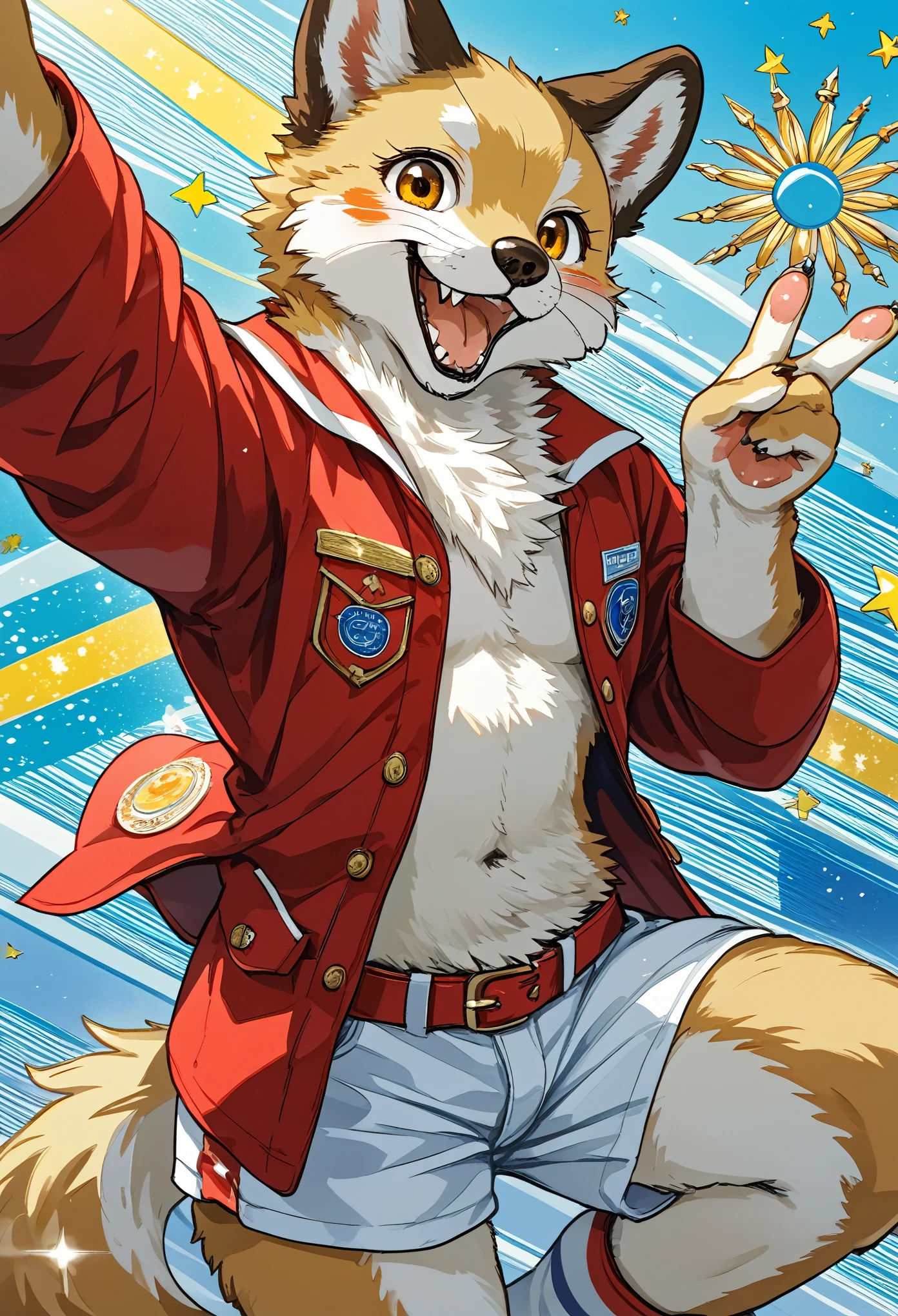 super high resolution, detailed background, World Heritage Site, Happy, joyful, absurdres(Photos of solo travelers)(kemono, furry anthro),
