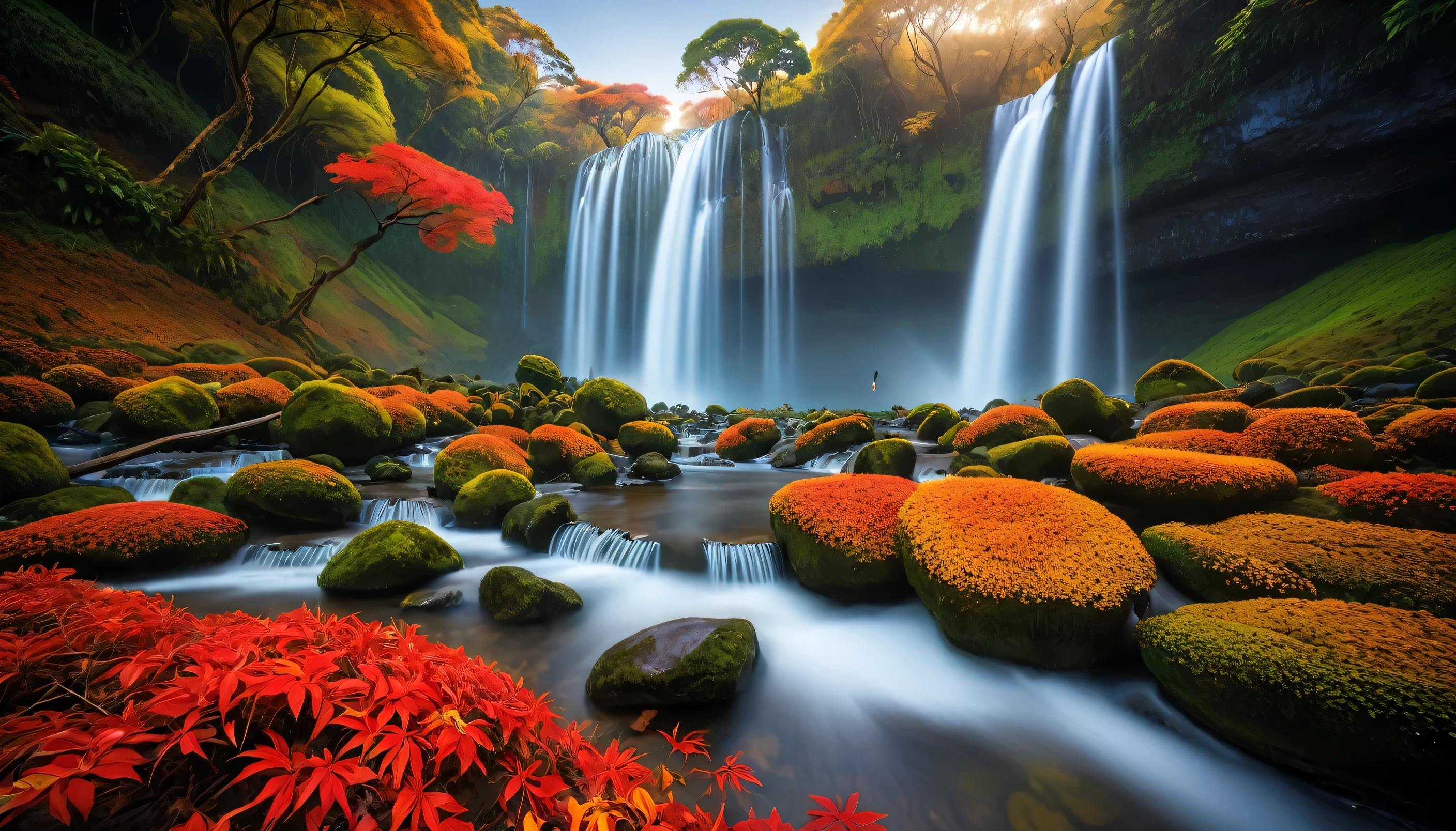 Fall, masterpiece, best quality, 超High resolution, (Reality:1.4), 1 reality photo, Ultra HD 4k, Long exposure photography, Ultra-wide angle view, Isolated, eternity,
Indonesian art, Nathan Voss's style, National Geographic Photos, RAW photos,Best quality),(reality,照⽚Reality:1.3),masterpiece,Extremely exquisite and beautiful,High resolution,Original,Perfect lighting,(Extremely detailed CG