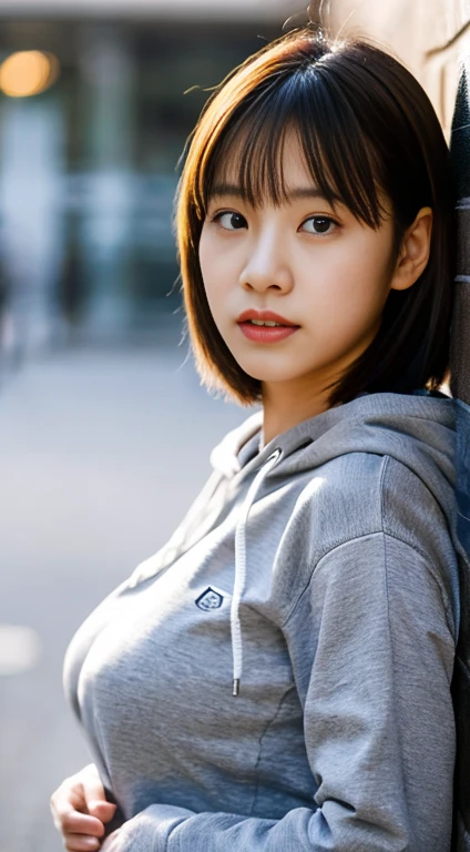  A girl named Hina, Short Hair, Brown Hair, 28 years old,  huge breasts, Curvy, Round face, drooping eyes, [var01], [var02], [var03], [var04],[var05], UHD, retina, masterpiece, ccurate, anatomically correct, textured skin, super detail, high details, high quality, best quality, highres, 1080P, HD, 4K, 8k, hoodie