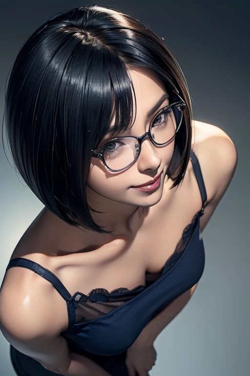 (best quality,highres,ultra-detailed,realistic:1.37),(boy:1.1,black strong hair:1.1),(girl:1.1,full short black hair,glasses:1.1),intimate close-up,beautiful detailed eyes,beautiful detailed lips,expressive faces,happy expressions,stylish outfits,playful interaction,vivid colors,natural lighting