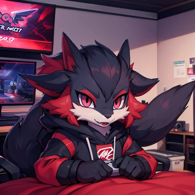 Sfw, pokemon, Zoroark, Gamer Clothes, HD, gaming room