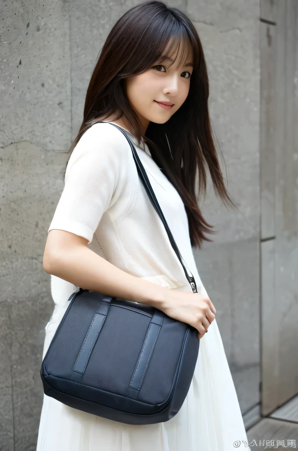 Dakota is a Japanese bag brand.、A bag called Cube 1030300、A stylish Japanese woman in her 20s has it all。