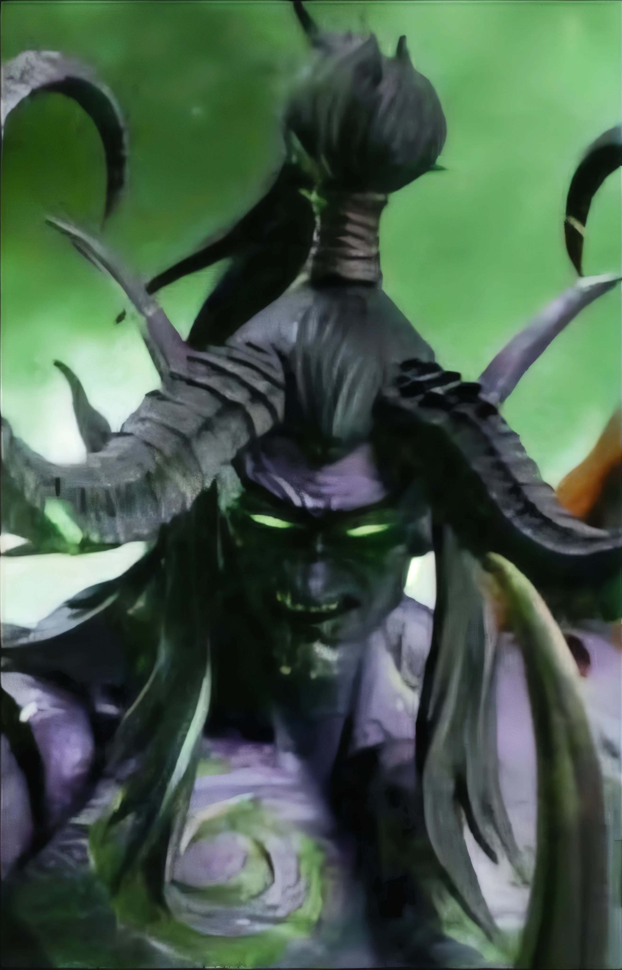 a close up of a statue of a demon with horns and a head, the lord of pestilence, from world of warcraft, from warcraft, horned god, amazing portrait of viego, warcraft character, lich, illithid, with horns, world of warcraft concept art, world of warcraft art, warcraft 3, intimidating expression, demon male, the god of chaos