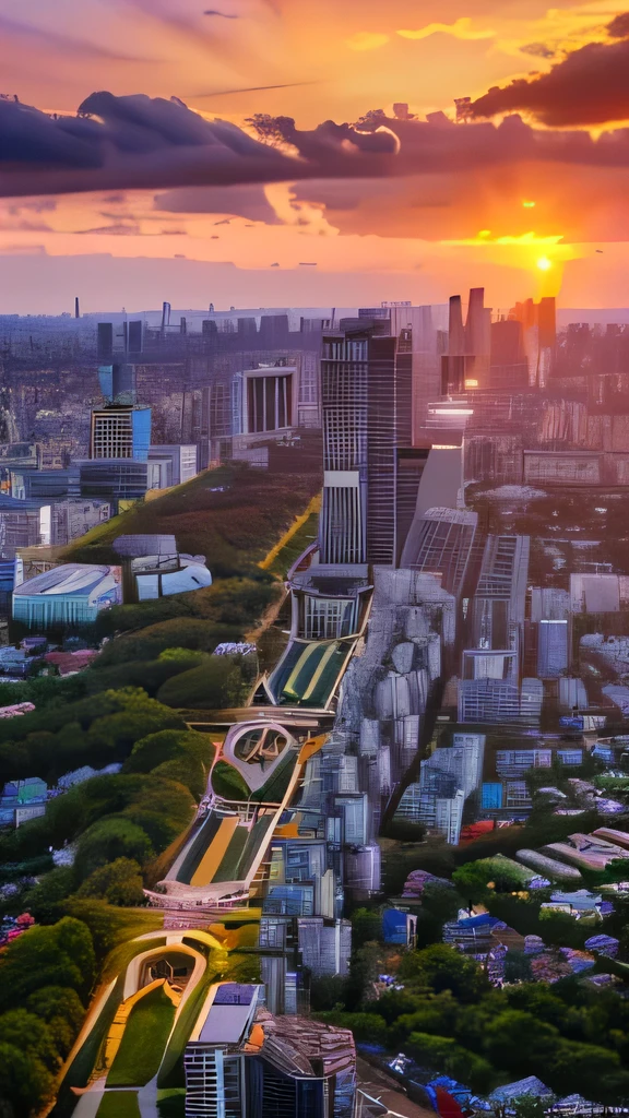 a view of a city with tall buildings and a green park, a picture by Naondo Nakamura, unsplash, sōsaku made, tokyo japan, arafed view of a field of flowers with a sunset in the background, floral sunset, warm beautiful scene, beautiful sunrise, flowers sea everywhere, sunset warm spring, beautiful sunset, magnificent background, vibrant sunrise, beautiful sunset glow, breathtaking landscape, stunning sunset, field of flowers, at sunrise in springtime, sunset glow, beautiful sunrise lighting, flower field, sunset sunrise tokyo city, tokyo city in the background, tokio, tokyo, japanese city, tokyo prefecture, new tokyo, aerial view of a city, tokyo in the background, bird's eye view of a city