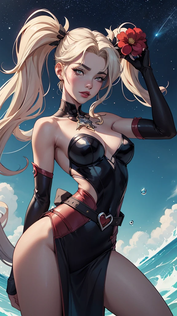 Personagem mulher estilo Harley quinzel Fiona rainha Anna de Arendelle com marcas de guerras Imagem de desenho animado de uma mulher .Ilustra??o estilo desenho animado, estilo de arte dos desenhos animados, estilo de arte dos desenhos animados, Harley Quinn digital illustration style, estilo atompunk design de personagens altamente detalhado, arte digital detalhada coragem, Forest fan art, Design de personagens de retrato, beautiful digital illustration, retrato de alta qualidade, Arte em quadrinhos, mulher jovem cabelo com transas lindas . Queen Anna of ArendelleBeautiful lined eyes Medium large bust and wonderful sexy clothes. image expression of sexual desire from waist to head illustration Queen Anne of Arendelle atompunk style Fallout 4 style pose a close-up of a woman with a flower in her hair, obras de arte no estilo de guweiz, extremely detailed digite germe, digite germe. alto detalhe, style digite germe, digite germe. anime illustration, digite germe portrait, modelo uniforme | digite germe, digite germe and rossdraws playboy garota, localizado na esquina, looking at the sky, Sozinho, Mona (impacto genshin), Gargantilha, cabelo entre os olhos, star (symbol), cabelo longo, cabelo roxo escuro, twintails, olhos azuis, olhos brilhantes, joia, bruxa, empregada, faixa, vestido preto roxo, saia roxa, avental branco, paisagem, noite sky, star (sky), starry sky, noite, ar livre, nuvens, reflection, Water, Magia, tarot, Water Magia, ((linda estrela de cristal dourada)), space, Water droplets, Respingo Harley quinzel