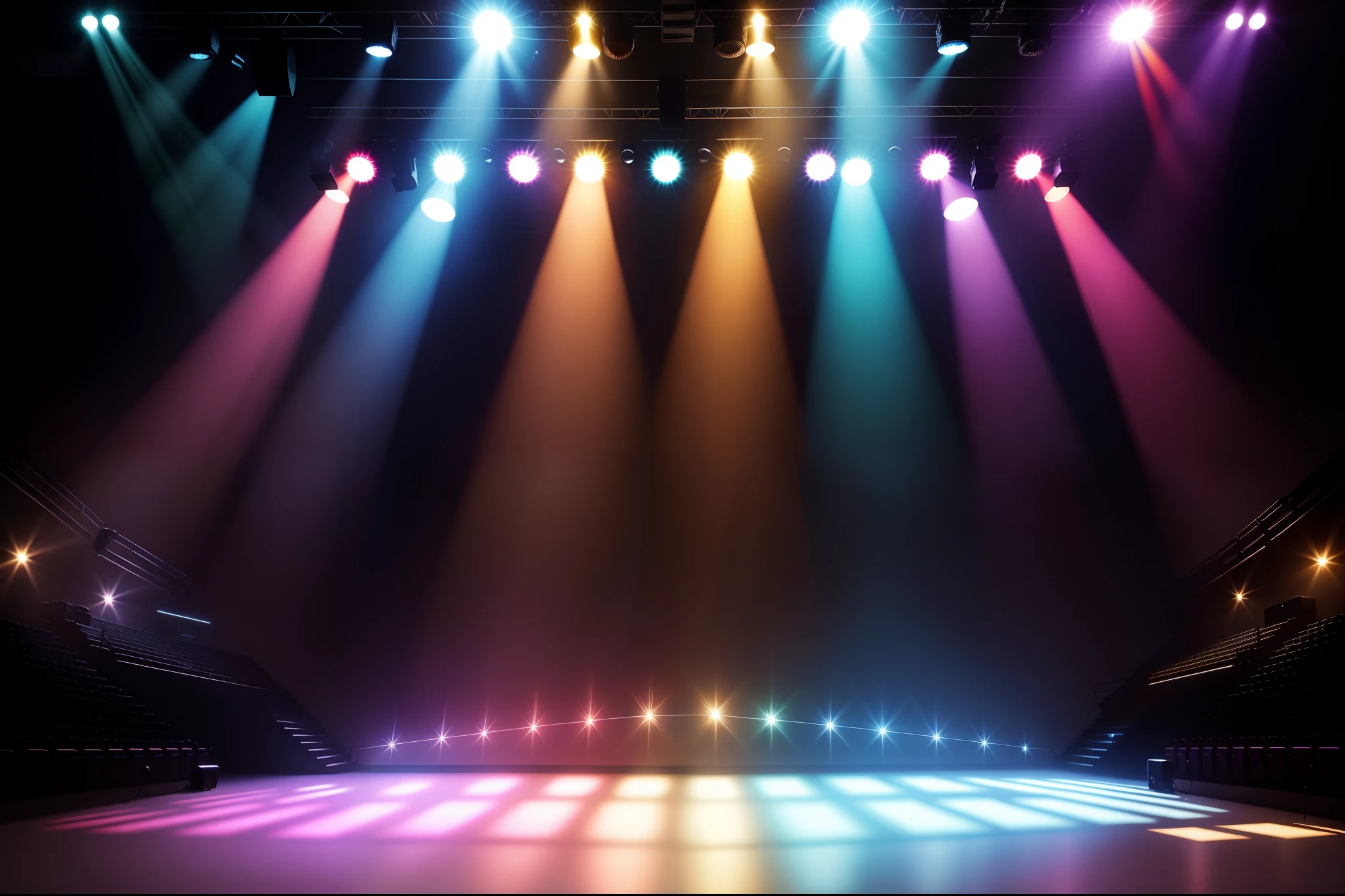 lighting, Polychromatic, stagespotlight, high quality, Clear, 4k,
