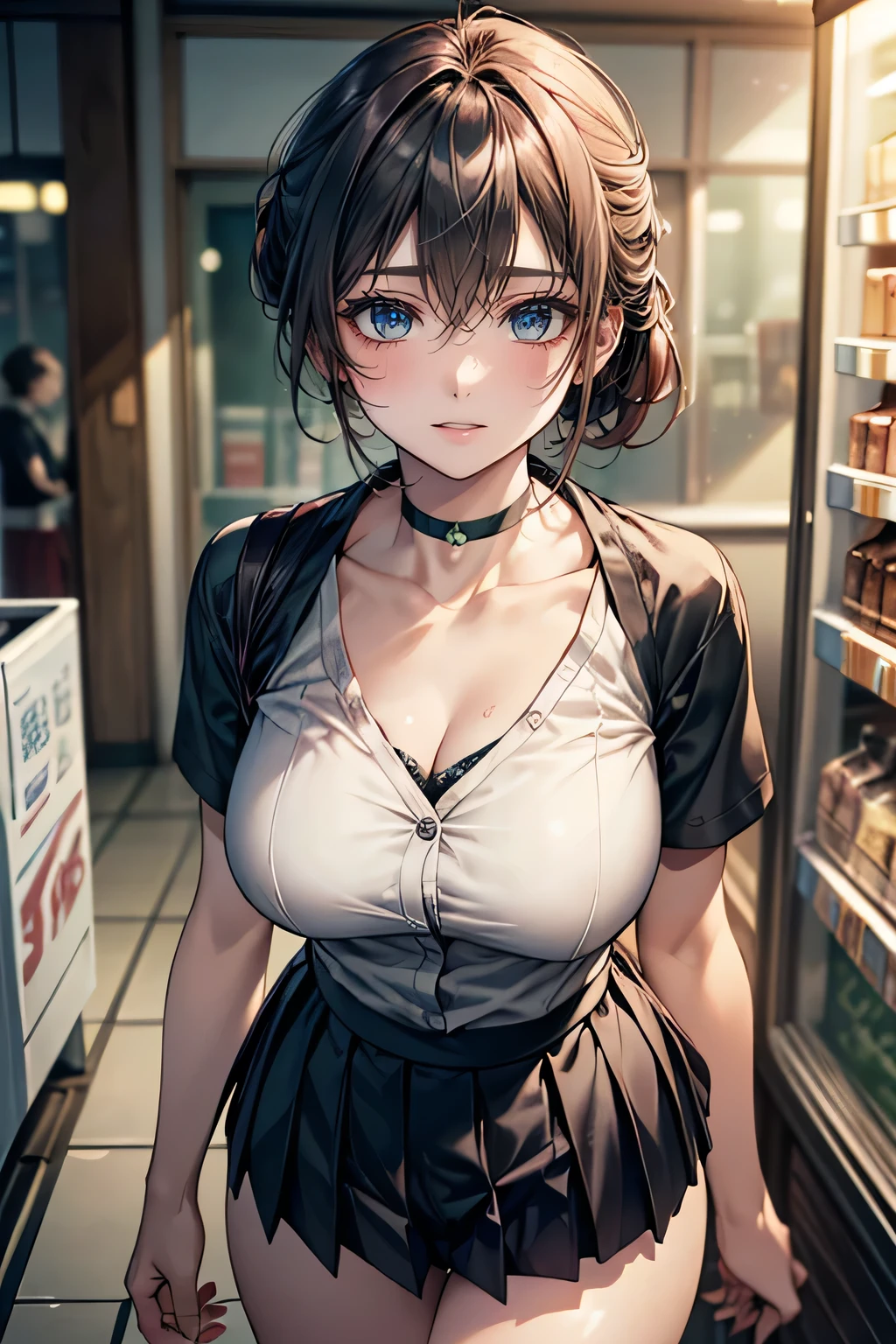 Ultra detailed picture、Photorealistic,Vulgarity、slender、Stylish underwear、Cleavage、clerk