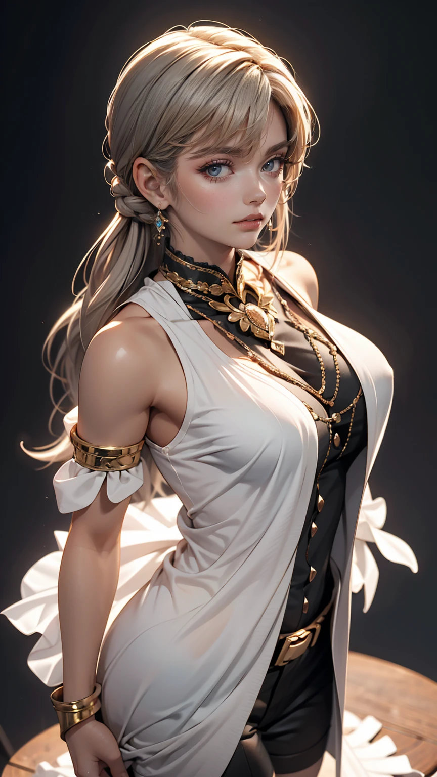 masterpiece, highest quality, Super detailed, figure,, One girl, Gray Hair,