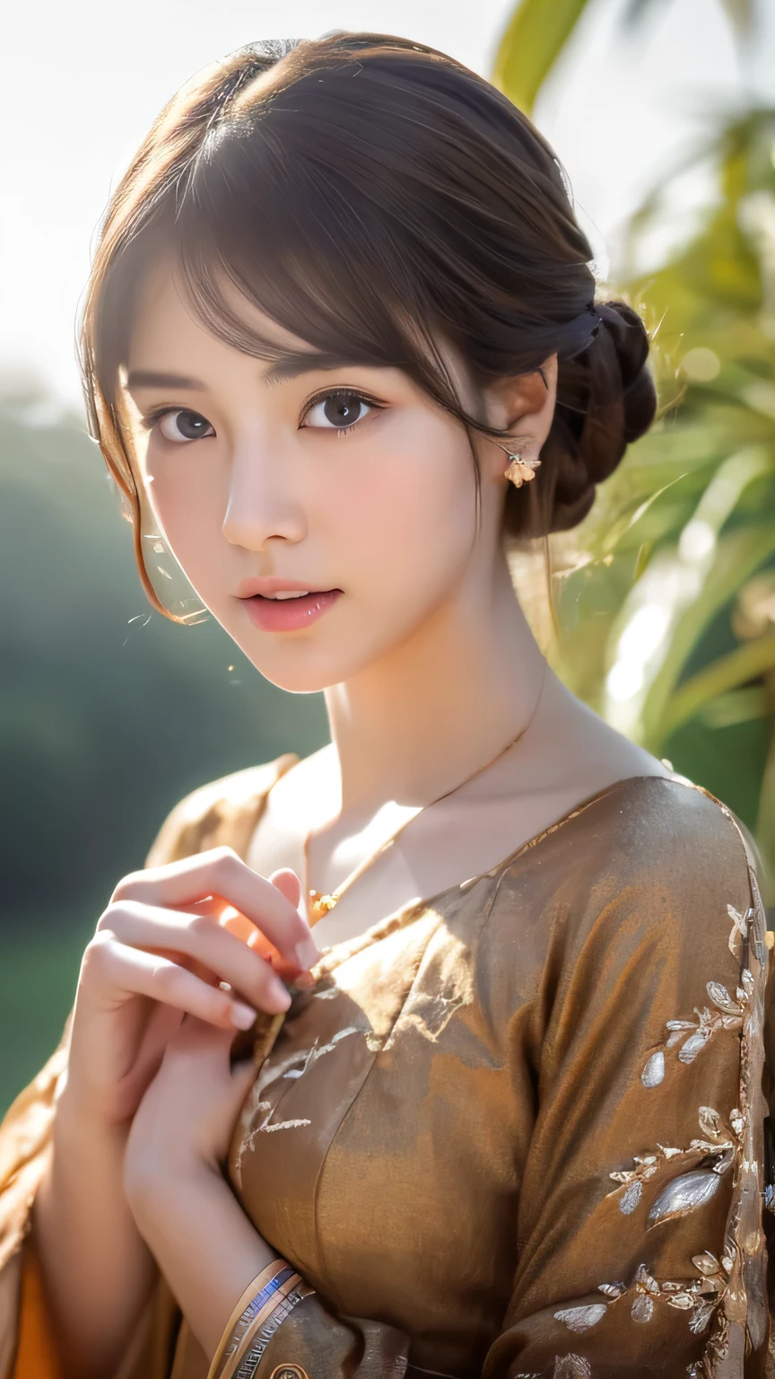(sfw:1.5)、High resolution symmetrical images, Girl and Horihada, Yakuza, Japanese Mafia, Movie photo of Japanese cartel leader with tattoos on waist, chest and arms, Cleavage、((Close-up face:1.8))、Upper body portrait、(((Full body tattoos)))、 (Lotus tattoo)、 ((Close-up chest:1.5, Underarm, 胸のAngle from below)), Blonde braids, short hair, ((Art Nouveau)), (Ecstasy Face), (Alphonse Mucha), Small earrings, ((on the road, wood, Buildings in medieval Europe)), Angle from below、(Anatomically correct)、(Perfect body proportions)、(Natural Hands、Natural Fingers)、(Breast Goddess, Woman born from flowers, ((Round face)), Realistic Eye Size, Droopy eyes, smile,I'm bathed in dazzling light