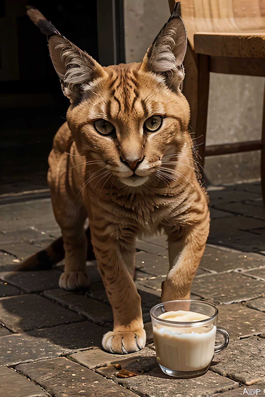 Caracal is apple juice and milk poop