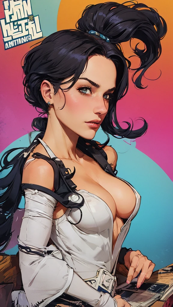 Cartoon style digital illustration style GTA digital style, estilo atompunk design de personagens altamente detalhado, arte digital detalhada coragem, Forest fan art, Design de personagens de retrato, beautiful digital illustration, retrato de alta qualidade, Arte em quadrinhos, mulher jovem cabelo com transas lindas . Queen Anna of ArendelleBeautiful lined eyes Medium large bust and wonderful sexy clothes. image expression of sexual desire from waist to head illustration Queen Anne of Arendelle atompunk style Fallout 4 style pose playboy magazine with beautiful breasts without clothes wonderful breasts