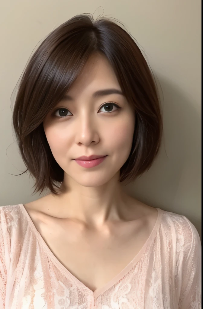 40-year-old woman、short hair