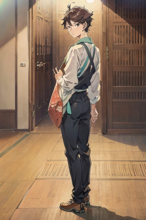 1 person, Oikawa Toru, Looking forward, Facing forward, looking at the audience, Perfect face,Full body portrait