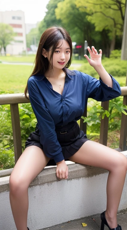 22 years old、 (Japanese Idols), ((Dynamic pose)), sexyポーズ、Pale skin, (((natureな胸, Big Breasts))), (Charming monkey:1.1), (Tight waist), ((Beaver)), Brown haired, ((Puffy eyes)), Looking into the camera, smile, sexy, bangs, Balcony, public, (Bokeh), Super detailed, highest quality, 超A high resolution, (Browsing Caution:1.05),No pants、(Black Pantyhose)、Downtown at night、In the middle of the road、Backstreets、(((胸元を露put outる服)))、put out 、 See through、blush、Difficulty breathing、sweating、Wet skin、Wet clothes、((Boldly roll up your skirt:1.3))、(((No pubic hair:1.2)))、Stand in the middle of the road、Blue pleated skirt、Inner Stock、Full body photo、Sailor suit、Japanese 、nature、Black knee-high socks、Two Girls、((Sexy panties in full view:1.35))、((Spread your legs wide:1.45))、((Sexual pose:1.45)))、((The breasts are half-exposed:1.45))、