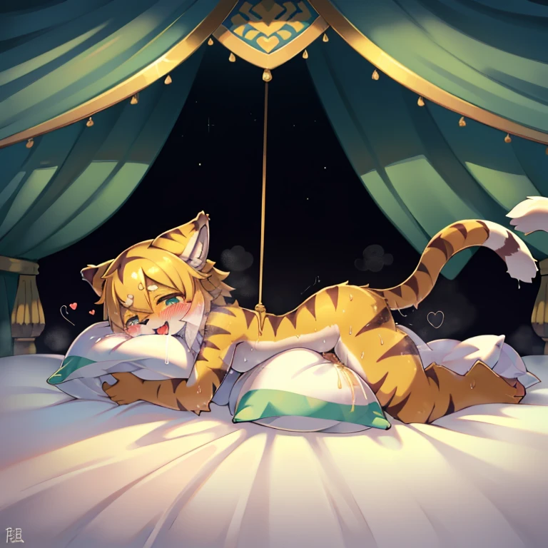 (masterpiece,best quality),my own, The Beast, , (适合任何Pillow背景的光影)), Naked可爱女孩在Pillow上摆姿势, Naked,White,Nature,, (blush),a smile,Pillow头,(很多Pillow),Soft cushion,(canopy bed),Soft pillow quotation,(Pillow损坏),很多Pillow,(Crotch rubbing),((Pillow驼峰)),(Pillow),(A tail),,(粉色Pillow),(Love around the protagonist),Steam,(Pillow头),(),(豪华Pillow),(Pillow),(palace),(Palace bedroom),(Pillow),柔软的Pillow,,(Classical European style bedroom ),(excited,shy person,Lack of expressiveness,),,pillow humping,mia,tiger tail,tiger ears,Tiger pattern,Sweat,liquid,Sweaty,乳Whiteliquid,Body swing,身体Shaking lines,Shaking lines,,open mouth,Tongue,urine,urine on pillows,peeing,Pillow上Sweat,saliva,Pillow上saliva,Pillow上潮湿痕迹,大量的liquid,Lots of urine,Urine on the sheets