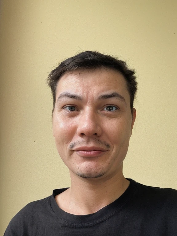 I need to turn this photo into just black and white and make the face funny and funny to make the viewer laugh when they see it.