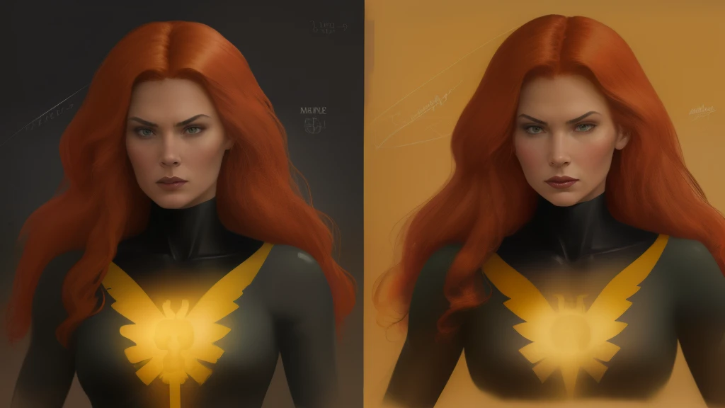 color photo of: a vintage anatomy detailed sketch of Jean Grey, the iconic mutant from X-Men, meticulously illustrating the intricate workings of her physiology in a vintage style that exudes a sense of nostalgia and historical charm. The sketch showcases Jean Grey's anatomy with detailed precision, capturing the essence of her mutant abilities in a visually captivating manner.

color photo of: a vintage-inspired anatomy sketch of Jean Grey, the enigmatic mutant from X-Men, intricately depicting her physiological structure and mutant powers.

the sketch, reminiscent of classic scientific illustrations, showcases Jean Grey's anatomy with meticulous attention to detail, highlighting the intricate networks of her telepathic and telekinetic abilities.

each line and curve in the sketch, carefully executed, brings to life the complexity of Jean Grey's mutant physiology, from the neural pathways of her mind to the energy flow within her body.

the vintage style of the sketch, with its sepia tones and delicate shading, adds an air of nostalgia and reverence to the portrayal of Jean Grey's anatomy, as if it were a treasured scientific artifact.

the sketch captures Jean Grey's features, such as her piercing eyes and fiery red hair, with a level of authenticity that transports the viewer back in time, evoking a sense of curiosity and wonder.

the level of detail in the sketch, from the intricacies of Jean Grey's skeletal structure to the subtle nuances of her muscular system, invites observers to explore the depth and complexity of her mutant abilities.

inspired by the meticulous anatomical drawings of historical artists, the vintage anatomy sketch of Jean Grey pays homage to their dedication to capturing the beauty and intricacy of the human form.
