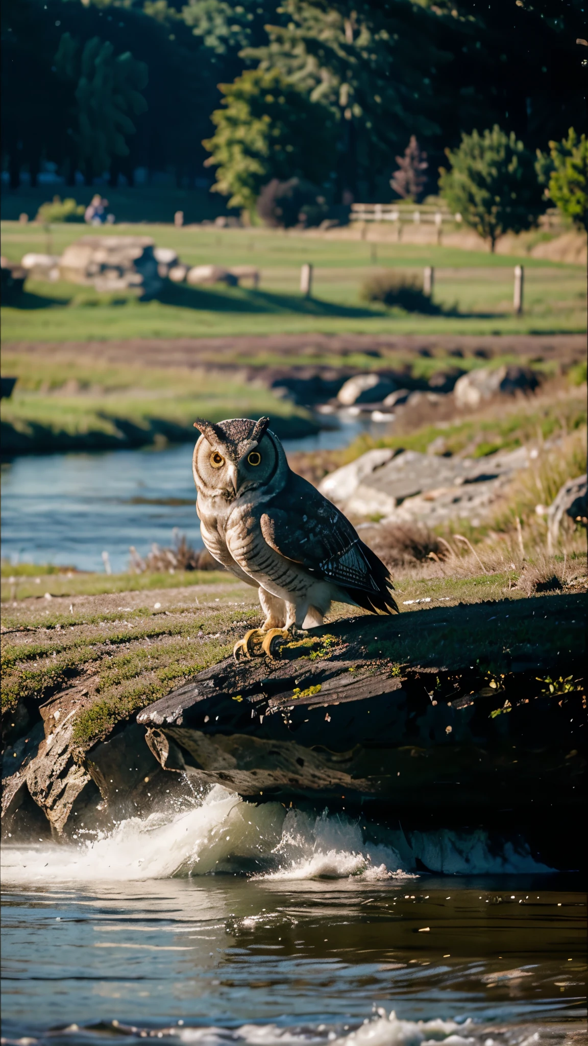 owl, fly, rivers, long shoot