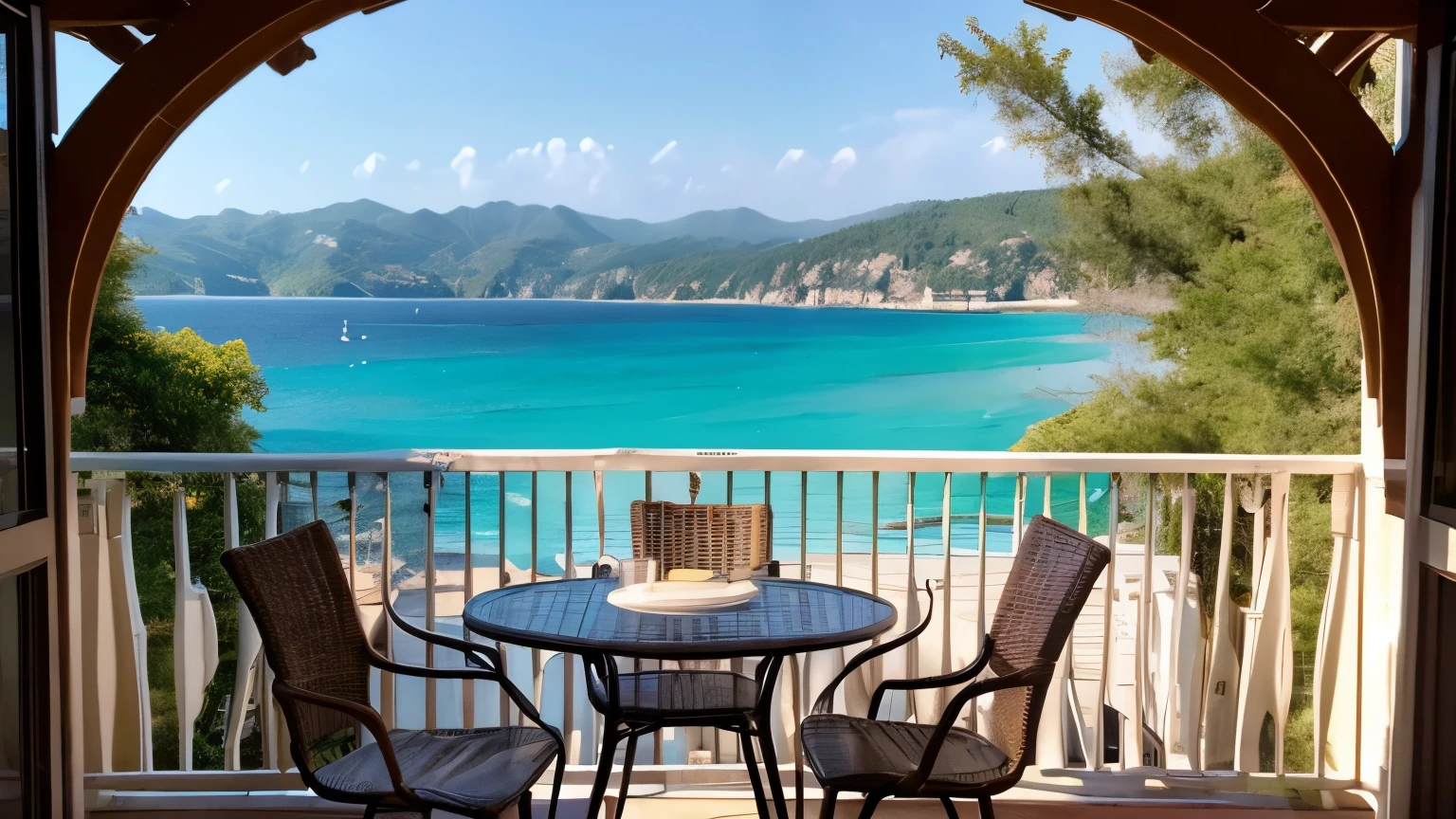 afternoon sea, coffee on the terrace
