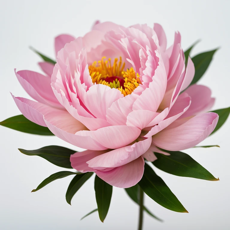 peony、White background