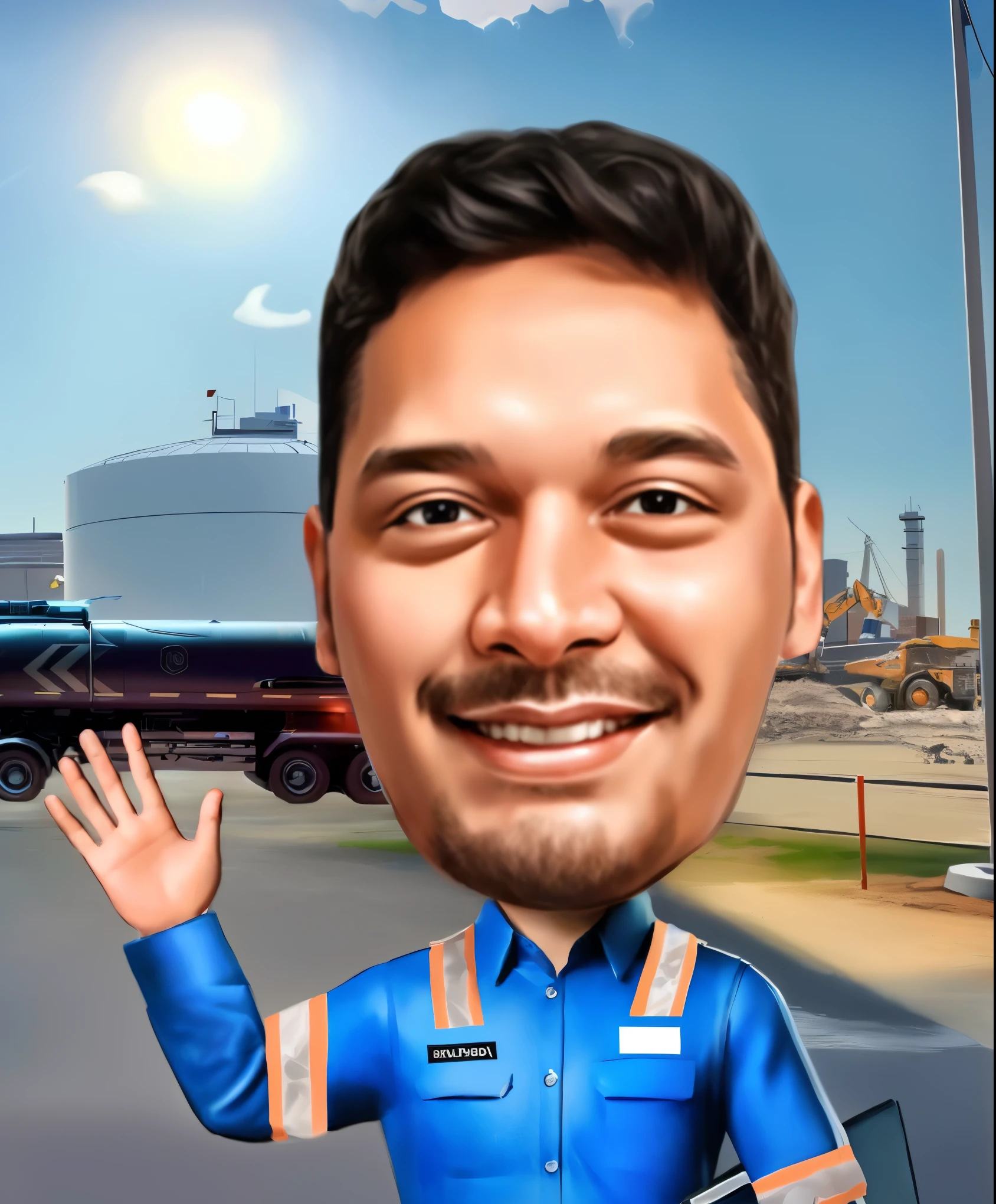 arafed man in blue shirt holding a book and a book, caricature illustration, professional illustration, proffesional illustration, caricature style, commercial illustration, stylized digital illustration, high quality portrait, caricature, in cartoon style, high detailed cartoon, detailed 3d illustration, illustration detailed, caricature!!!, detailed digital illustration, detailed cartoon, digitally painted, professional artwork