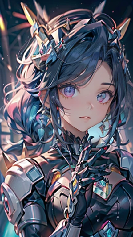Melhor qualidade，obra-prima，Final Resolution，Suave，extremamente colorido，De cor，Princesa sereia，(D.Ele vai para Overwatch com seu terno azul original:1.4)，Medias de tirantes negras，Android estrelado!,8K mais detalhado.motor irreal:1.4,UHD,La Melhor qualidade:1.4, fotorrealista:1.4, textura da pele:1.4, Obra-prima:1.8,obra-prima, Melhor qualidade,objeto Objeto], (detailed facial features:1.3),(Laboratorio Robotizado azul:1.4),(cabelo rosa longo:1.4),（Beautiful and detailed description of the eyes）,(hands:1.4)