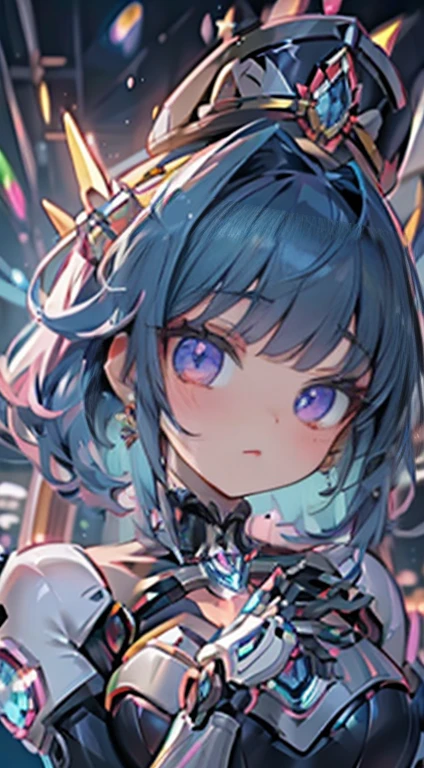 Melhor qualidade，obra-prima，Final Resolution，Suave，extremamente colorido，De cor，Princesa sereia，(D.Ele vai para Overwatch com seu terno azul original:1.4)，Medias de tirantes negras，Android estrelado!,8K mais detalhado.motor irreal:1.4,UHD,La Melhor qualidade:1.4, fotorrealista:1.4, textura da pele:1.4, Obra-prima:1.8,obra-prima, Melhor qualidade,objeto Objeto], (detailed facial features:1.3),(Laboratorio Robotizado azul:1.4),(cabelo rosa longo:1.4),（Beautiful and detailed description of the eyes）,(hands:1.4)