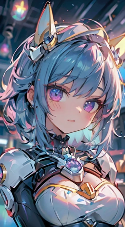 Melhor qualidade，obra-prima，Final Resolution，Suave，extremamente colorido，De cor，Princesa sereia，(D.Ele vai para Overwatch com seu terno azul original:1.4)，Medias de tirantes negras，Android estrelado!,8K mais detalhado.motor irreal:1.4,UHD,La Melhor qualidade:1.4, fotorrealista:1.4, textura da pele:1.4, Obra-prima:1.8,obra-prima, Melhor qualidade,objeto Objeto], (detailed facial features:1.3),(Laboratorio Robotizado azul:1.4),(cabelo rosa longo:1.4),（Beautiful and detailed description of the eyes）,(hands:1.4)