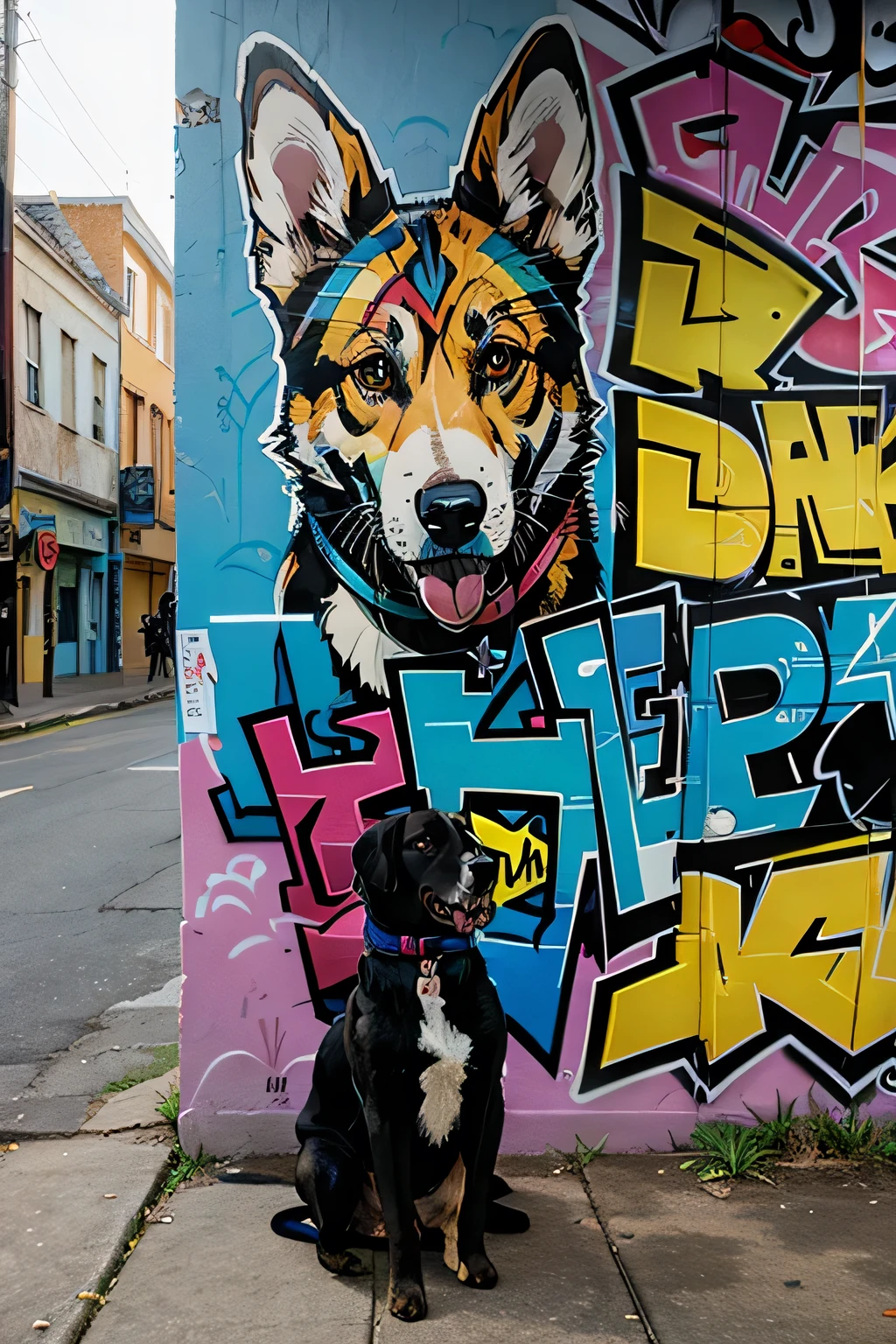 comic art; dog; graffiti; bunt