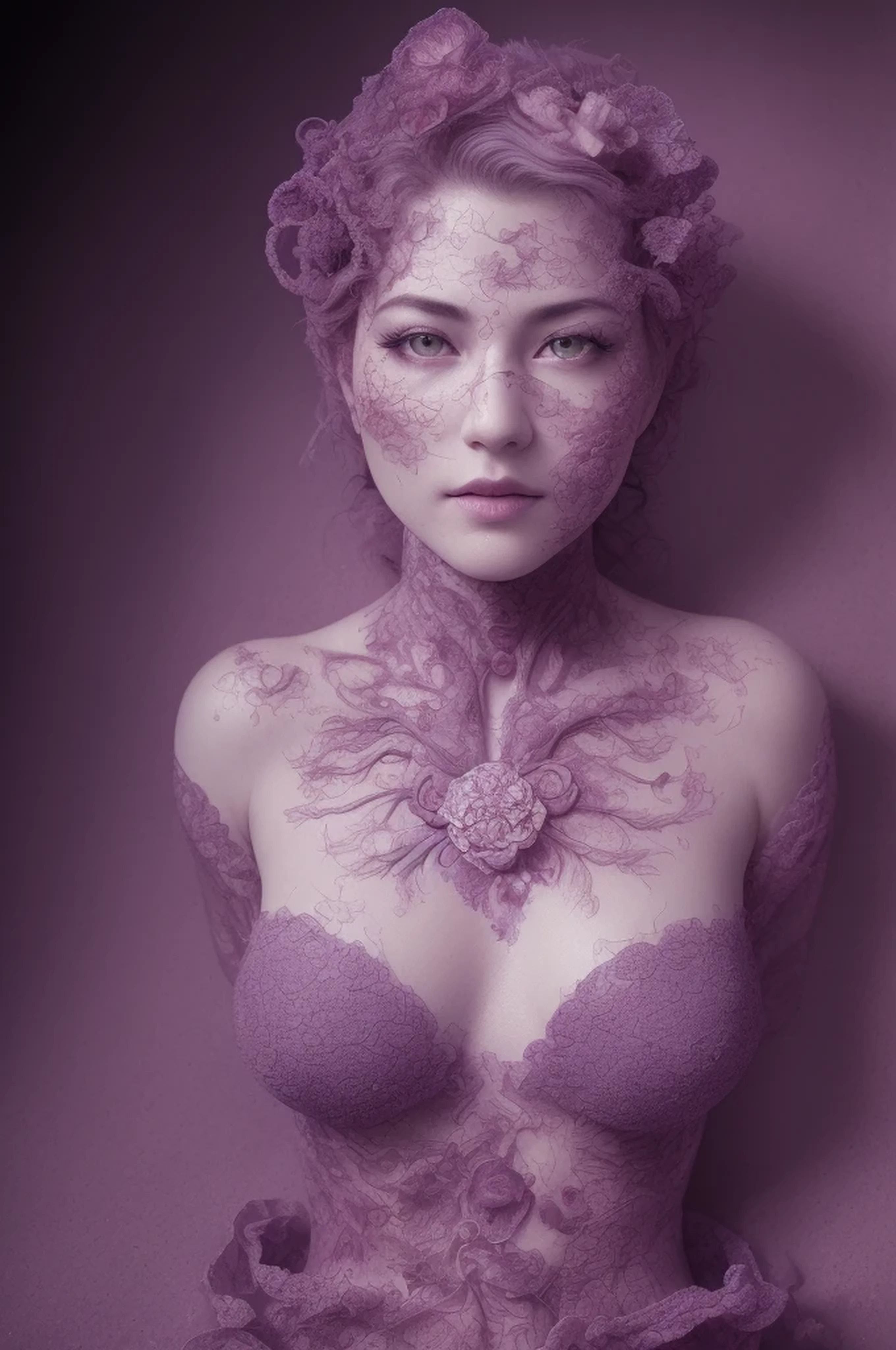 Pen and ink. Queen made of Plum juice and blueberry juice. (ultra-detailed, CG ,unity ,8k wallpaper), (masterpiece), (realistic), (photorealistic:1.2), (raw photo:1.2), (best quality:1.2), (detailed face :1.4), (beautiful detailed eyes :1.2), The character is surrounded by mist, evoking a mysterious and eerie atmosphere. The lighting is dark and atmospheric, with a purple smoke adding a touch of sinister ambiance. The image is of the best quality, with a resolution of 4k and HDR enhancement, showcasing the utmost level of detail and realism, sfw, full body shot. View from above. ((realistic (Overhead view:1.20) top view, looking up from the bottom, (wide angle), (top_view_perspective:1.3))), (1woman), great composition, best quality, ultra high res, photorealistic, ((full body)), ((well drawn anatomy)), good hands, high-res, perfect hands, top-quality, Photorealistic, A hyper-realistic, realistic hands, perfectly symmetrical face, detailed skin, vivid colours, wide angle lens, HDR, hard shadows, art photography, soft focus, masterpiece, breathtaking, atmospheric perspective, diffusion, pore correlation, skin imperfections, 80mm Sigma f2, depth of field, intricate natural red lighting, wide angle